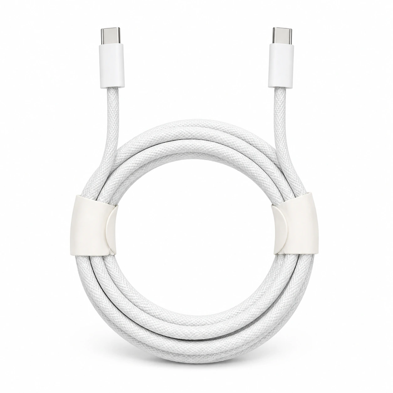 Кабель USB-C — USB-C 240 Вт, 2 м, плетений — Білий — фото 2