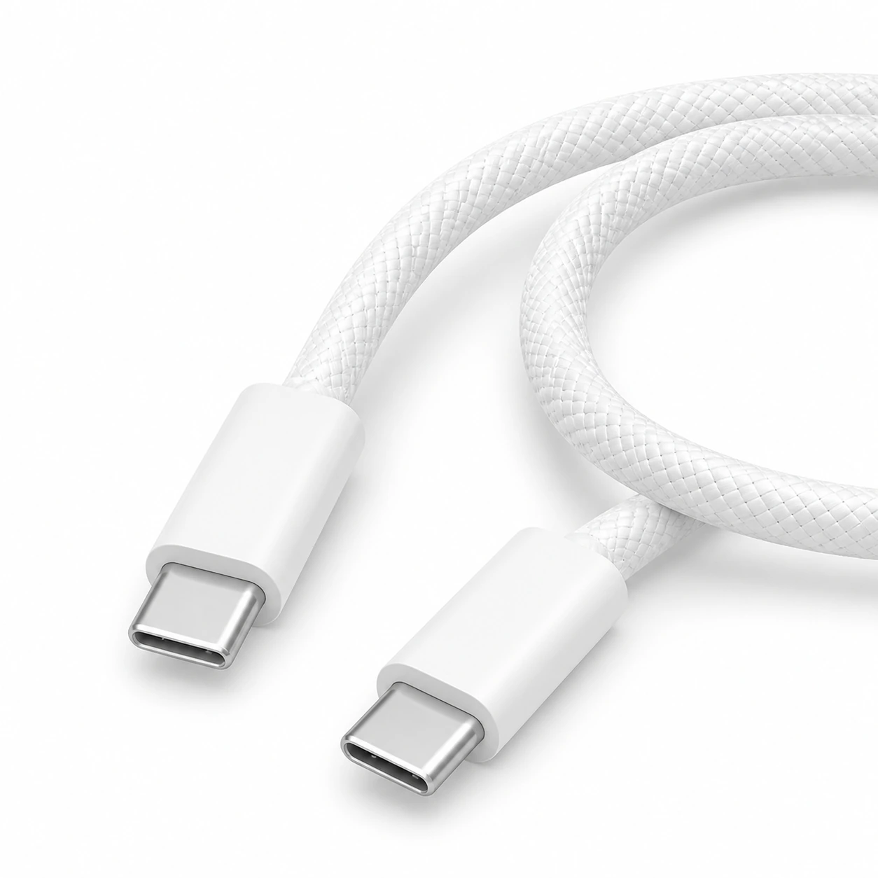 Кабель USB-C — USB-C 240 Вт, 2 м, плетений — Білий — фото 3